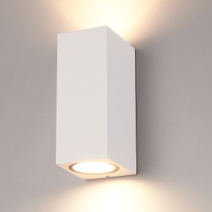 Hofronic Selma dimbare LED wandlamp – Up & Down light – IP65 – Incl. 2x 5 Watt 2700K GU10 spots – Wit – Binnen en buiten – 3 jaar garantie