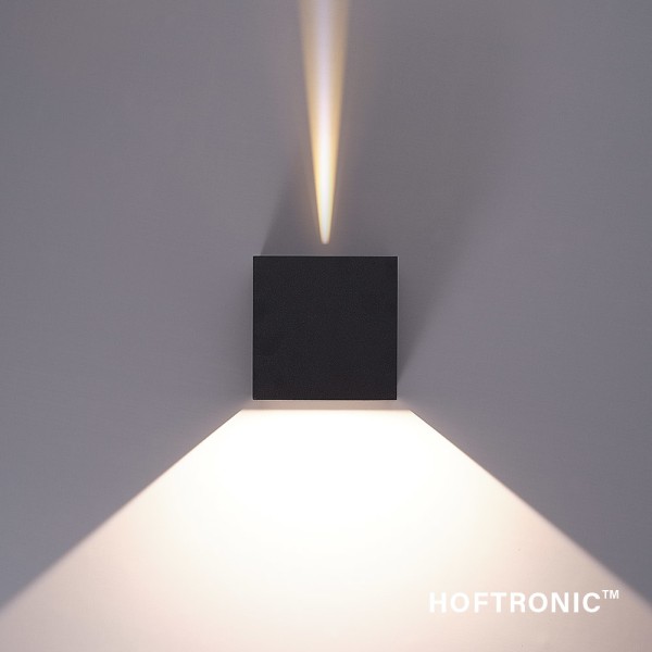 Hoftronic set van 3 dimbare led wandlamp kansas zw 2