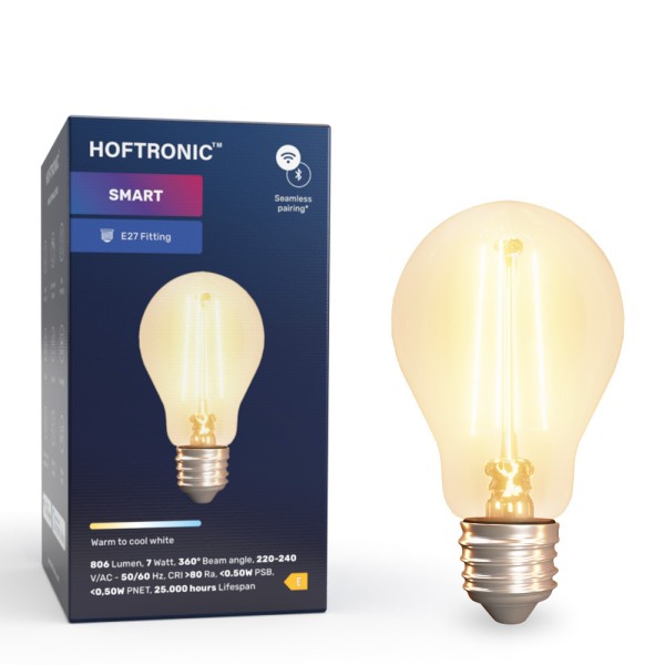 Hoftronic smart 2x smart e27 led filament lamp a60 1