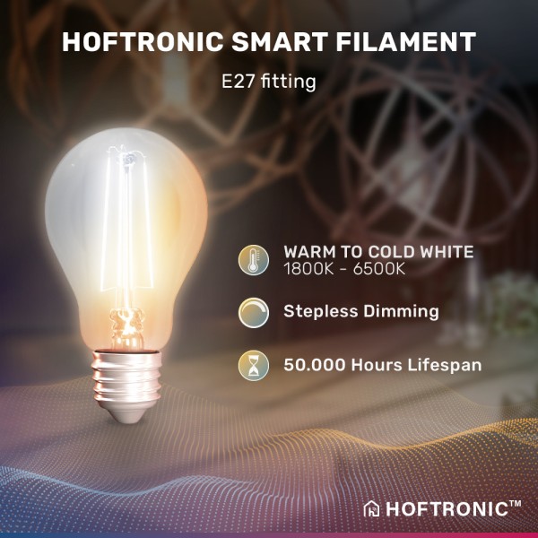 Hoftronic smart 2x smart e27 led filament lamp a60 2