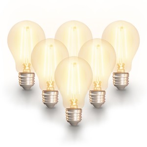 HOFTRONIC SMART 6x Smart E27 LED filament lamp – A60 – Wifi & Bluetooth – 806lm – 7 Watt – Warm wit tot koud wit