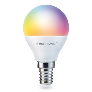 HOFTRONIC SMART E14 SMART LED Lamp RGBWW Wifi & Bluetooth 5.5 Watt 470lm P45 Dimbaar via App
