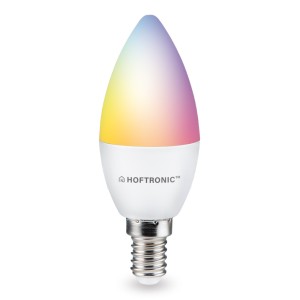 HOFTRONIC SMART E14 SMART LED Lamp RGBWW Wifi & Bluetooth 5.5 Watt 470lm C37 (kaarslampje) Dimbaar via App