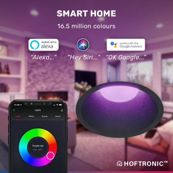 Hoftronic smart finn smart led inbouwspot 10 watt 12