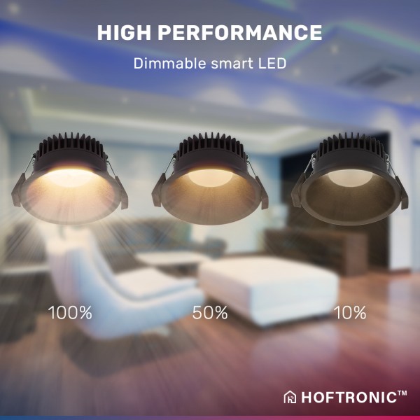 Hoftronic smart finn smart led inbouwspot 10 watt 14
