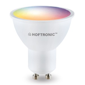 HOFTRONIC SMART GU10 SMART LED RGBWW Wifi+BLE 5.5 Watt 345lm 38 Dimbaar via App