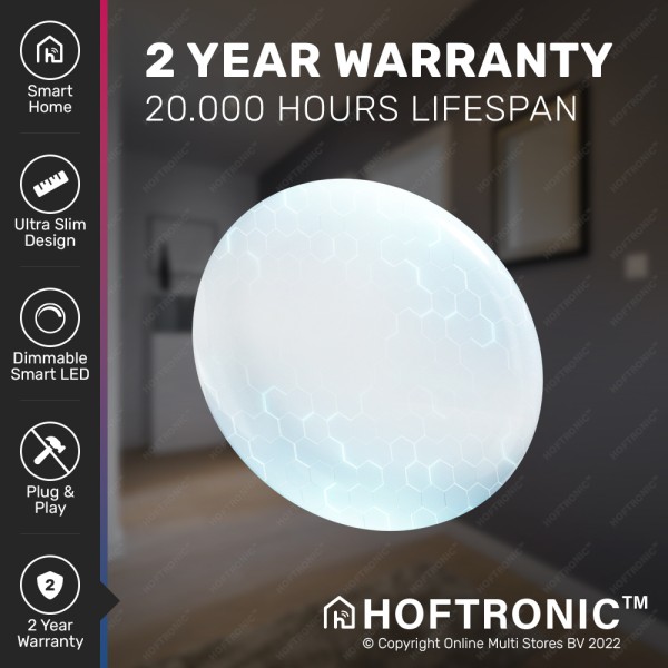 Hoftronic smart led plafondlamp rgbww wifi en blue 15