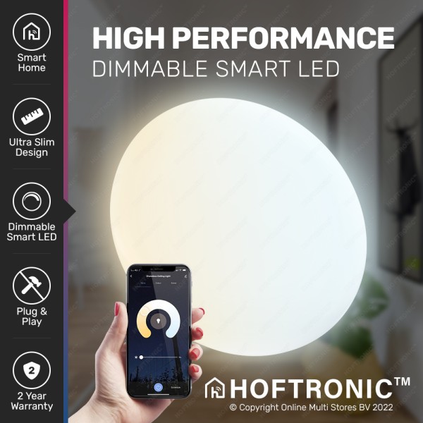 Hoftronic smart led plafondlamp rgbww wifi en blue 22