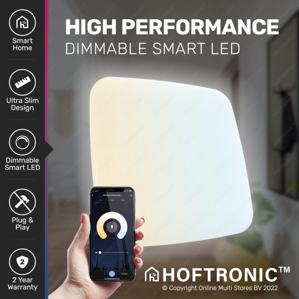 Hoftronic smart led plafondlamp rgbww wifi en blue 4