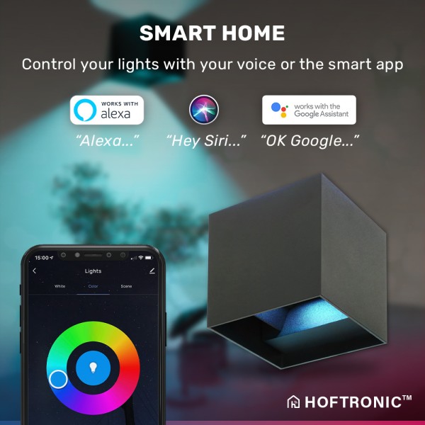 Hoftronic smart smart wifi bluetooth led wandlamp 1