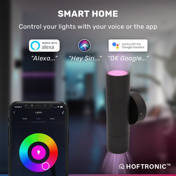 Hoftronic smart wifible dax led wandlamp tweezijdi 3