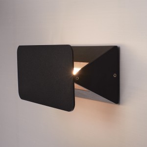 Hofronic Toledo kantelbare LED wandlamp – 3000K warm wit – 6 Watt – Up & down light – IP54 voor binnen en buiten – Moderne muurlamp – Tweezijdig – Zwart