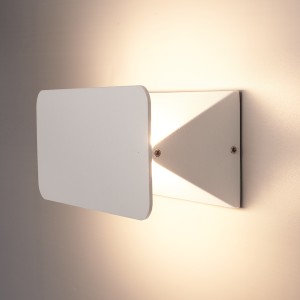 Hofronic Toledo kantelbare LED wandlamp – 3000K warm wit – 6 Watt – Up & down light – IP54 voor binnen en buiten – Moderne muurlamp – Tweezijdig – Wit
