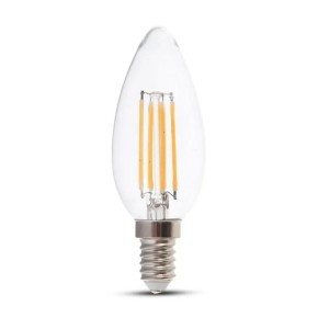 V-TAC E14 LED Filament Lamp – 4 Watt & 400 Lumen – 3000K Warm witte lichtkleur – 300 stralingshoek – 20.000 branduren geschikt voor E14 fittingen