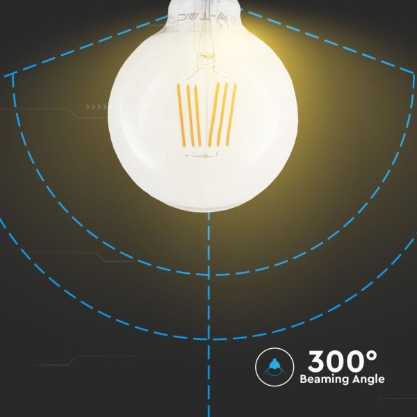V tac led filament lamp 6 watt e27 2700k samsung 4