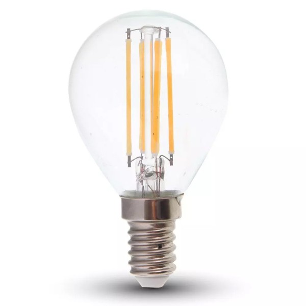 V tac led filament lamp e14 fitting 6 watt 600lm p