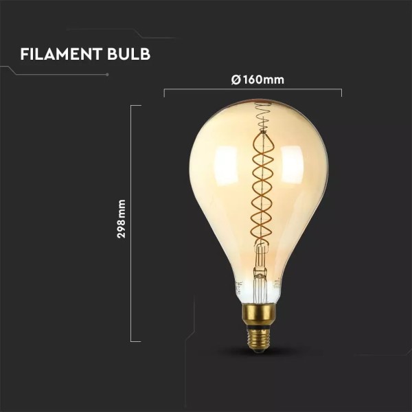 V tac led filament lamp xxl bainet 8 watt e27 2000 4