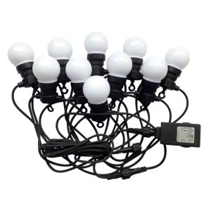 V-TAC LED Prikkabel 5m – String Light – 10 Milky LEDs – 3000K Warm wit – IP44 Lichtsnoer buiten