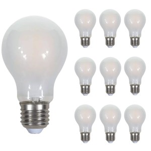 V-TAC Set van 10 E27 filament lampen – A60 -2700K – Frosted – 5 Watt – 2 jaar garantie