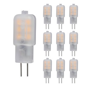 V-TAC Set van 10 G4 LED lampen – 1.5 Watt – 100 Lumen – 3000K Warm wit licht – 12V Steeklamp – G4 LED Capsule