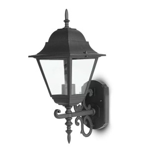 V-TAC Traditioneel klassieke wandlamp XL – Zwart – Geschikt voor E27 – IP44