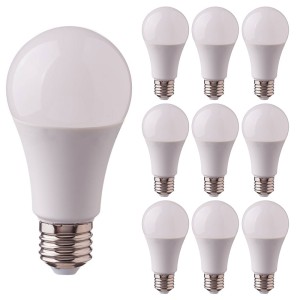 V-TAC Voordeelpak 10 stuks E27 LED Lamp 8.5 Watt A60 3000K Vervangt 60 Watt