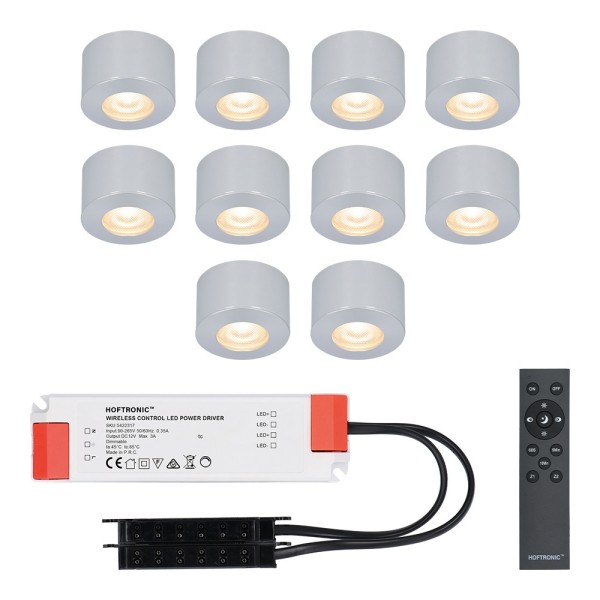 Hoftronic complete set 10x3w dimbare led in opbouw