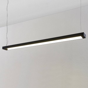 Arcchio Cuna LED hanglamp, zwart, hoekig 162cm