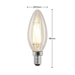 Arcchio LED filament lamp E14 4W 827 kaars dimbaar 2/set