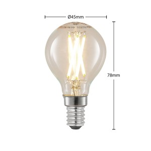 Arcchio LED filament lamp E14 4W druppel dimbaar per 2