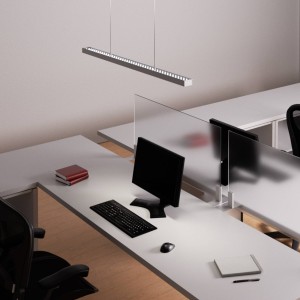 Arcchio LED hanglamp Jolinda voor kantoor, zilver