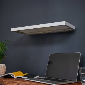Arcchio LED-kantoor-wandlamp Rick, grijs, universeel wit
