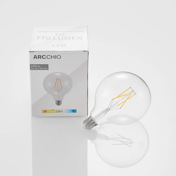 Arcchio led lamp e27 6w 2. 700k g125 bollamp filament 2