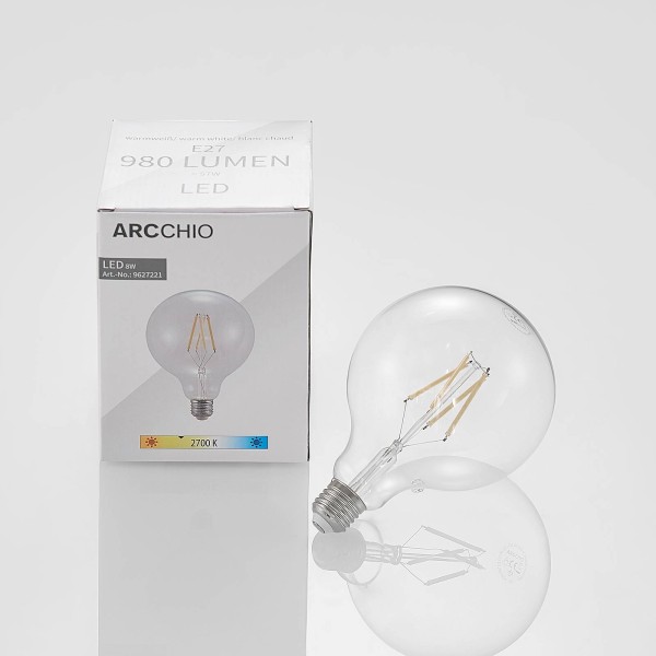 Arcchio led lamp e27 8w 2. 700k g125 bollamp filament 2