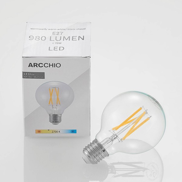 Arcchio led lamp e27 8w g80 2. 700k filament dimbaar helder 2