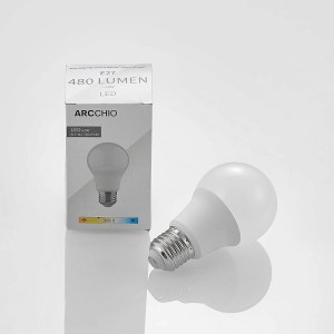 Arcchio LED lamp E27 A60 4,9W 3.000K opaal 3 per set