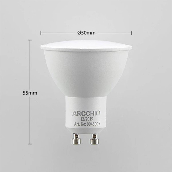 Arcchio led-reflector gu10 7 w 3. 000 k 120°