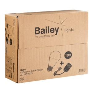 Bailey | 10x LED Lamp | Grote fitting E27  | 10W