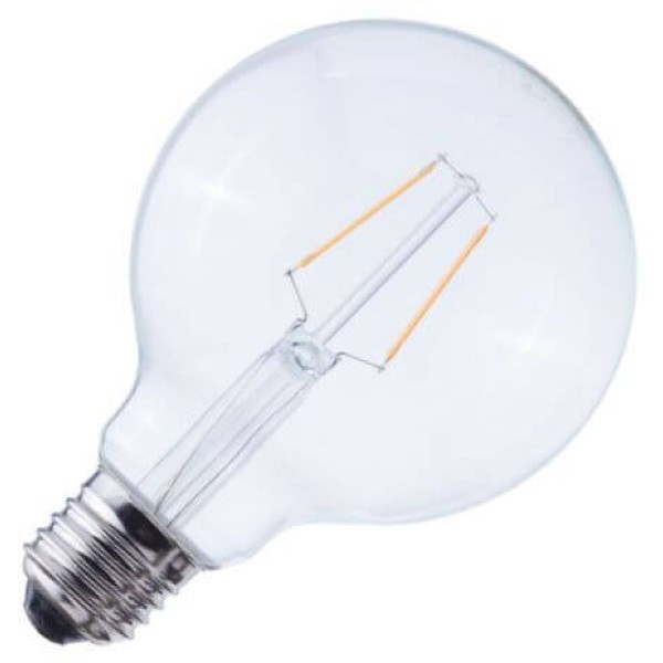 De globelamp led filament helder 2w (vervangt 25w) grote fitting e27 125mm is verkrijgbaar in 2w. Dit lijkt wellicht weinig