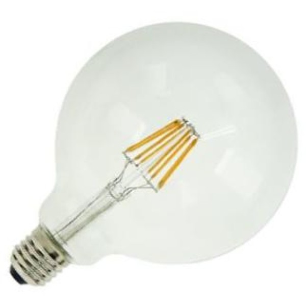 De globelamp led filament 6w (vervangt 60w) grote fitting e27 125mm is verkrijgbaar in 6w. Dit lijkt wellicht weinig