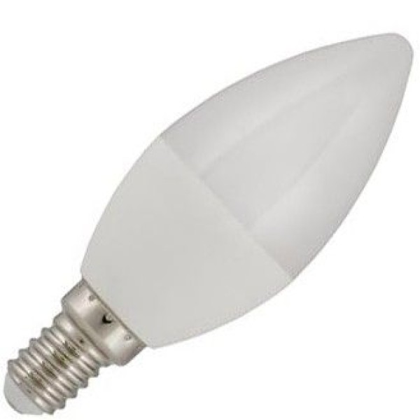 Led kaarslamp uit de ecobasic serie van bailey met een kleine e14 fitting. Deze lamp heeft een hoge lichtopbrengst van 480 lumen en vervangt daarmee een gloeilamp van 48 watt. Desondanks verbruikt de lamp maar 6 watt en is daarmee een zuinig alternatief voor een gloei- of halogeen kaarslamp.