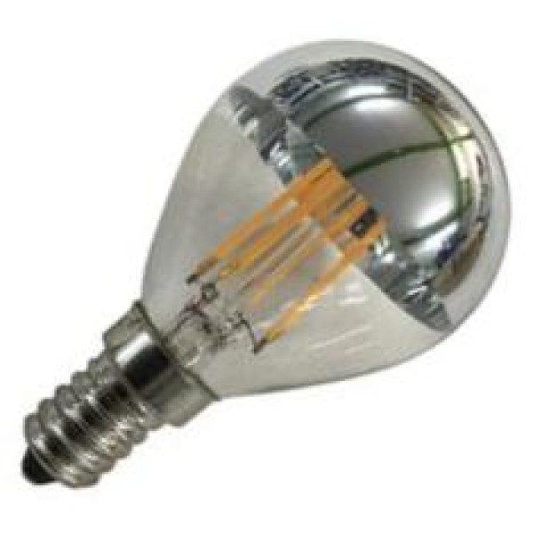 De kogellamp kopspiegel led filament zilver 2w (vervangt 20w) kleine fitting e14 is verkrijgbaar in 2w. Dit lijkt wellicht weinig