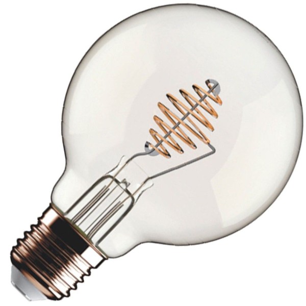 Bijzondere led filament globelamp van bailey. Het bijzondere aan deze lamp is de unieke vorm van het filament waardoor je zeer decoratief licht krijgt. Bovendien is de led lamp ook nog dimbaar