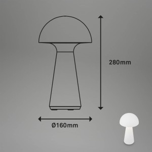 Briloner Fungo LED oplaadbare tafellamp, oplaadbaar, wit