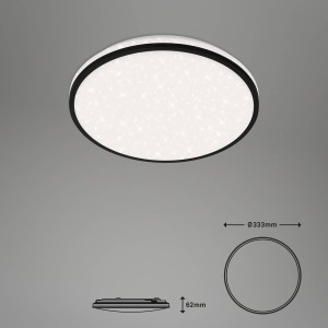 Briloner LED plafondlamp Ivy Sky S, ster decor, Ø 33 cm
