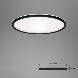 Briloner LED plafondlamp Slim smart zwart dim CCT rond