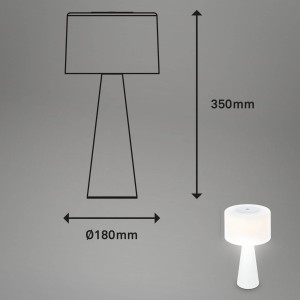 Briloner LED tafellamp Halo, accugedreven, wit