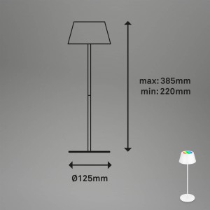 Briloner LED tafellamp Kiki met Akku RGBW, wit