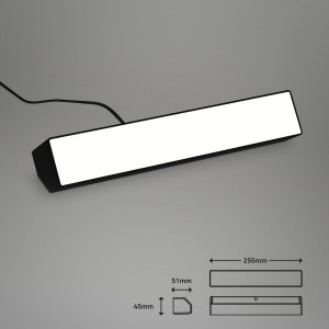 Briloner LED uplght wandlamp Muro S, CCT, RGB, dimbaar, zwart