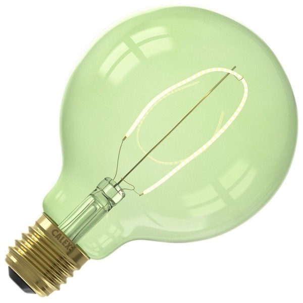 Vrolijke groene bolvormige lamp uit de colors serie van calex. Deze globelamp heeft een diameter van 9